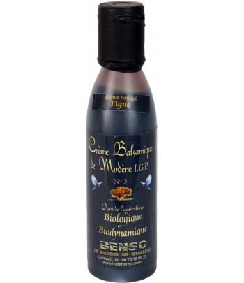 crème balsamique biologique et bio-dynamique, aromatisée aux figues 150 ml