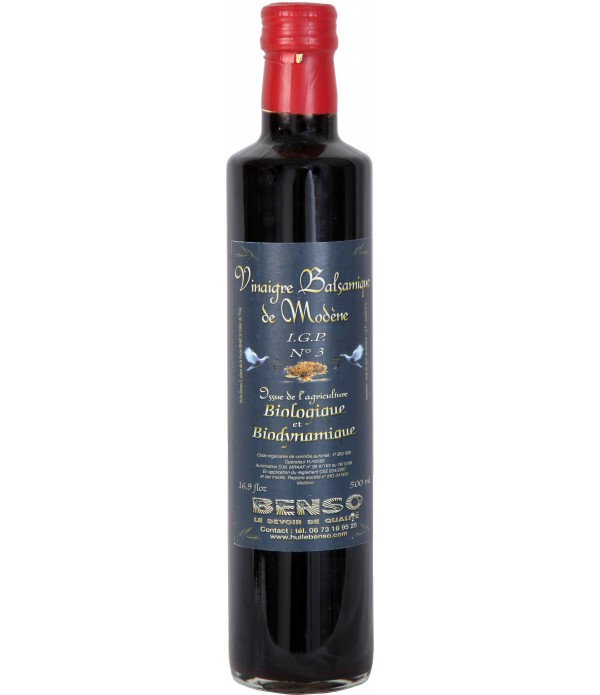 Vinaigre balsamique de modène biologique - 3 ans d'age - 250 ml