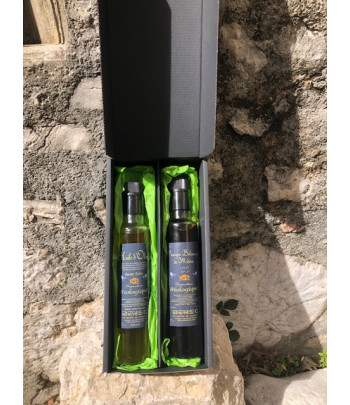 Coffret cadeau huile d'olive bio / vinaigre balsamique bio