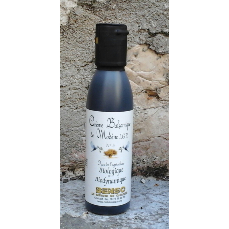 Crème balsamique biologique et bio dynamique