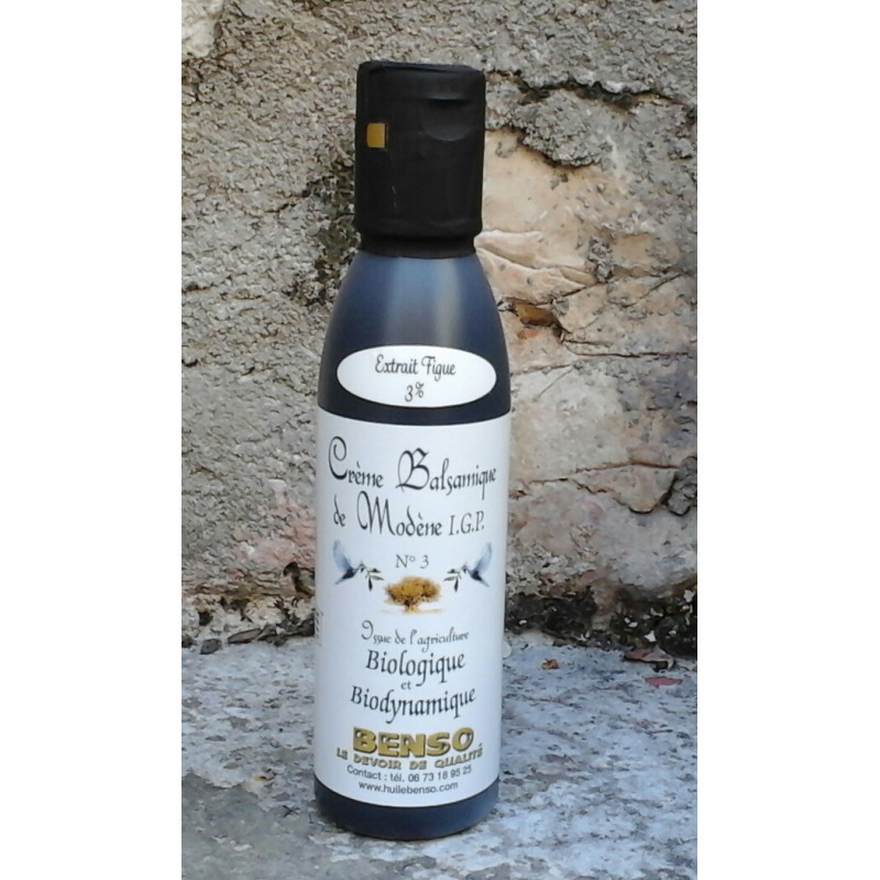 Figues-Crème balsamique biologique et bio-dynamique, arômatisée aux figues 150 ml
