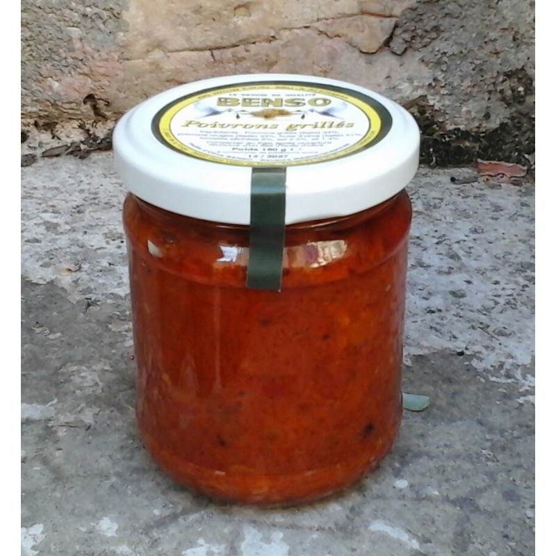 Grilled peppers with garlic -180 gr