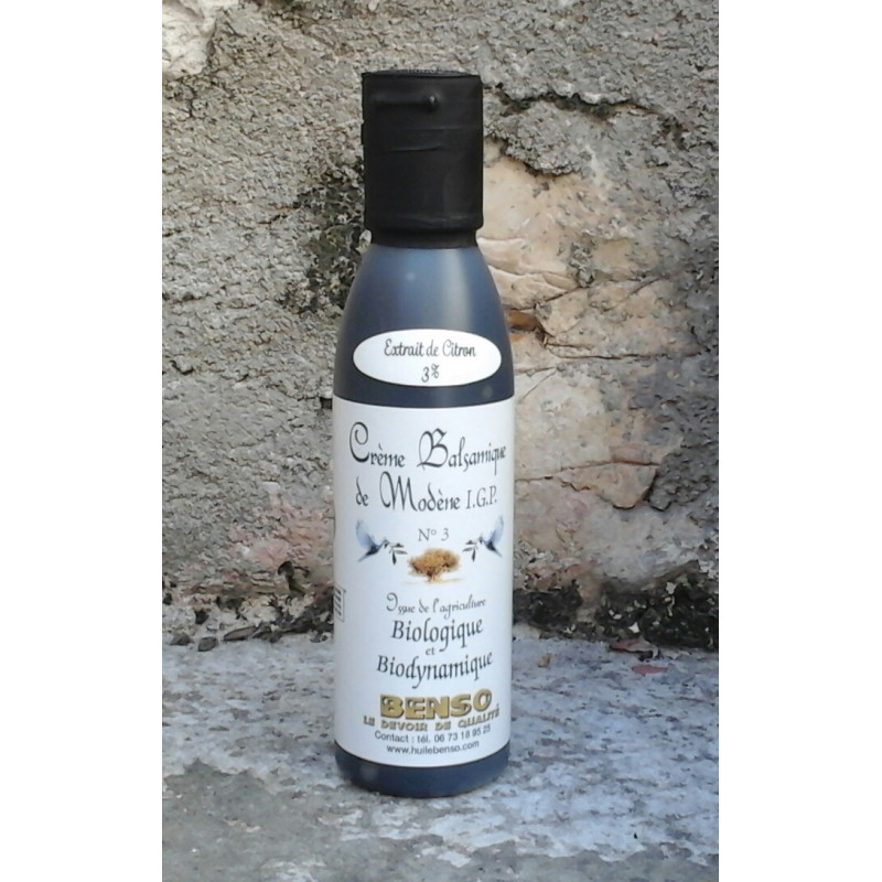 Crème balsamique bio aux citrons