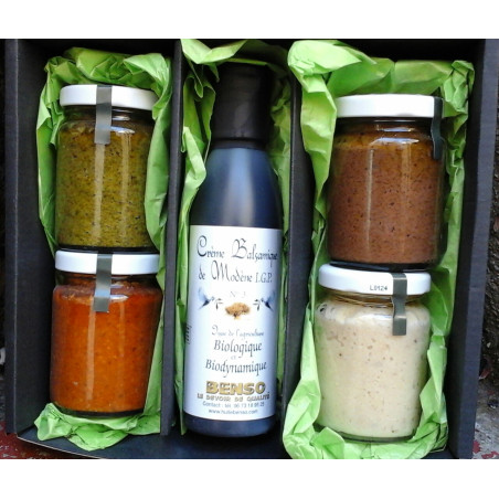 Coffret crème balsamique biologique et 4 sauces