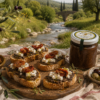 Black-olive-paste-appetizer-sandwiches Pâte d'Olives Noires - 200g