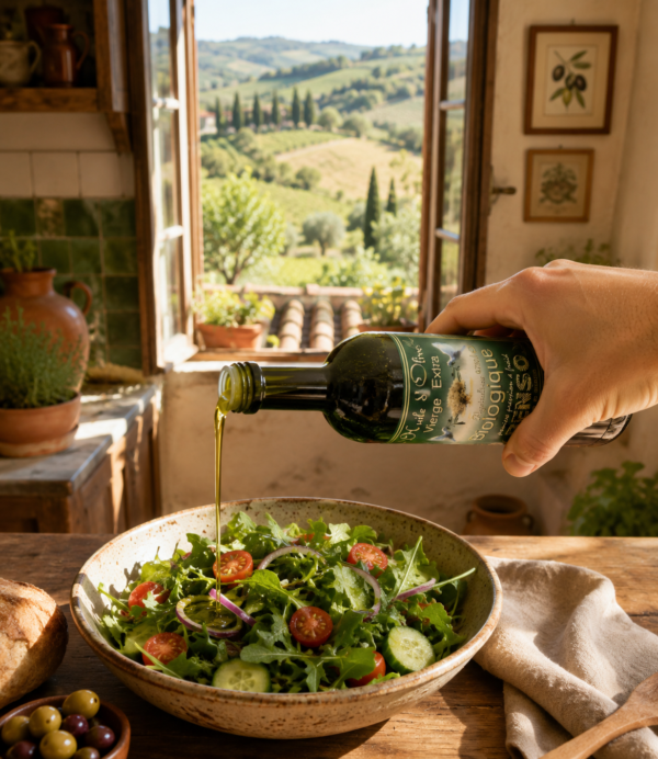 Huile d'olive biologique Benso - fruitée douce - bouteille 75 cl