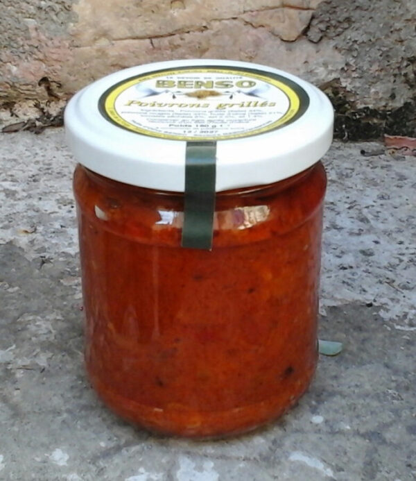 Poivrons grillés à l'ail -180 gr