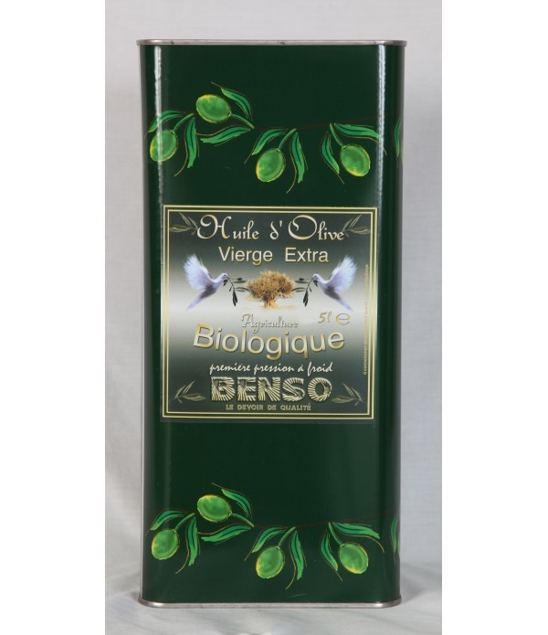 Huile d’olive biologique vierge extra - fruitée ardente  – maxi format 5 litres