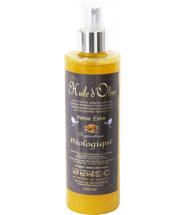 Spray d'huile d'olive biologique vierge extra -fruitée ardente - bouteille 250ml